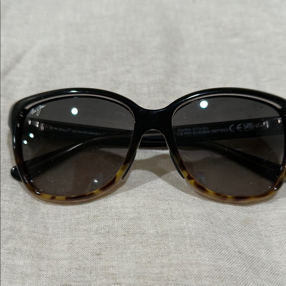 Oversized Black and Brown Gradient Glasses